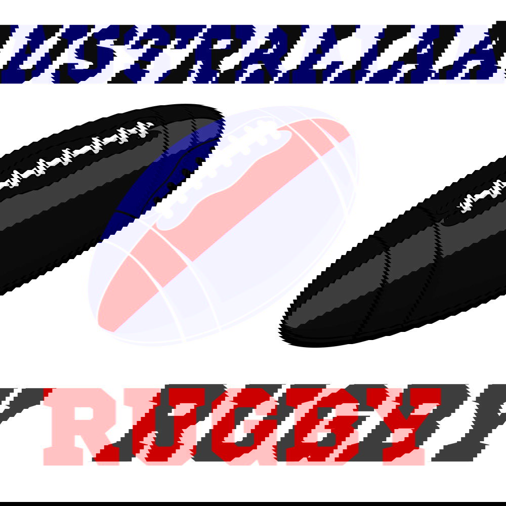 Australia Rugby Ball T-Shirt (Yellow) - Ladies